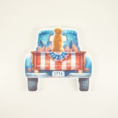 Dogs in Truck Block Sign