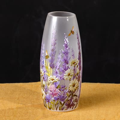 Lighted Lavender Vase