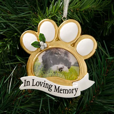 Dog Paw Photo Frame Ornament