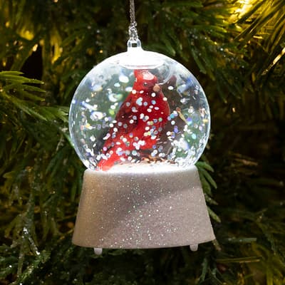 LED Cardinal Water Ball Ornament