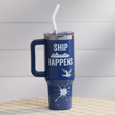 Ship Happens 40 Oz. Tumbler with Handle