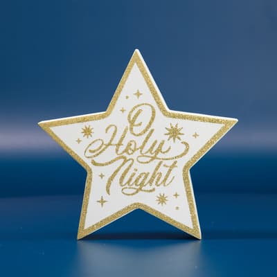 O Holy Night Star Block Sign