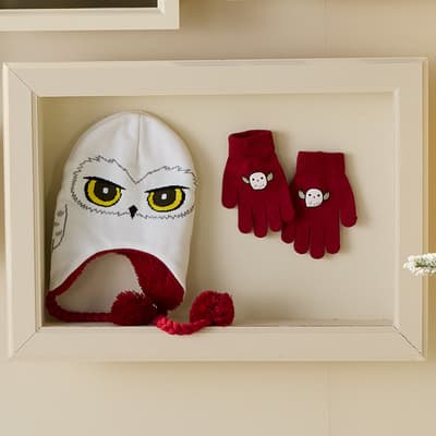 Toddler Hedwig Trapper Hat and Glove Set