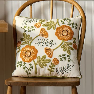 Embroidered Decorative Pillow