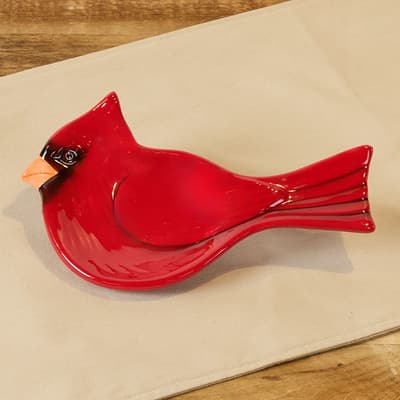 Figural Cardinal Spoon Rest