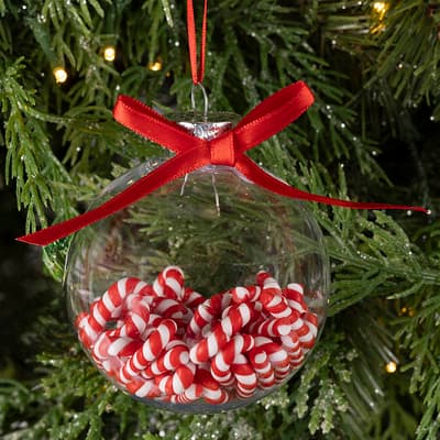 Ball with Candy Cane Ornament