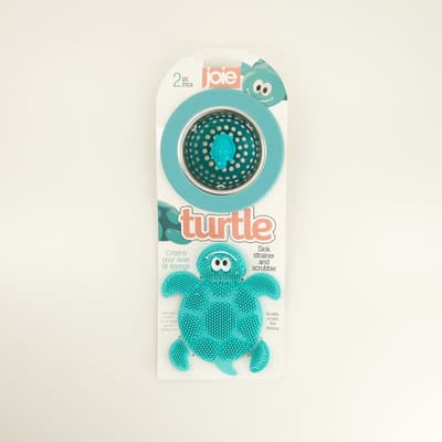 Sea Turtle Sink Strainer and Scrubby Set
