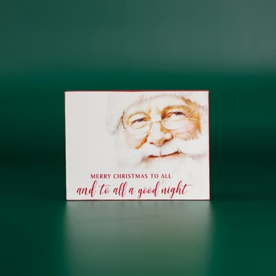 Santa Block Sign