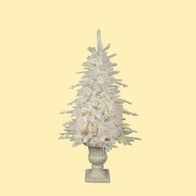 4.5' Prelit White Christmas Tree