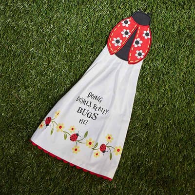 Ladybug Tie Towel