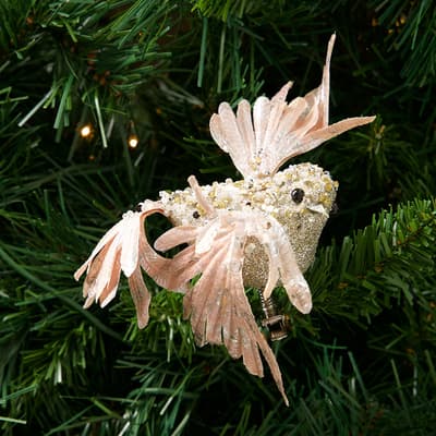 Pink Bird Clip Ornament