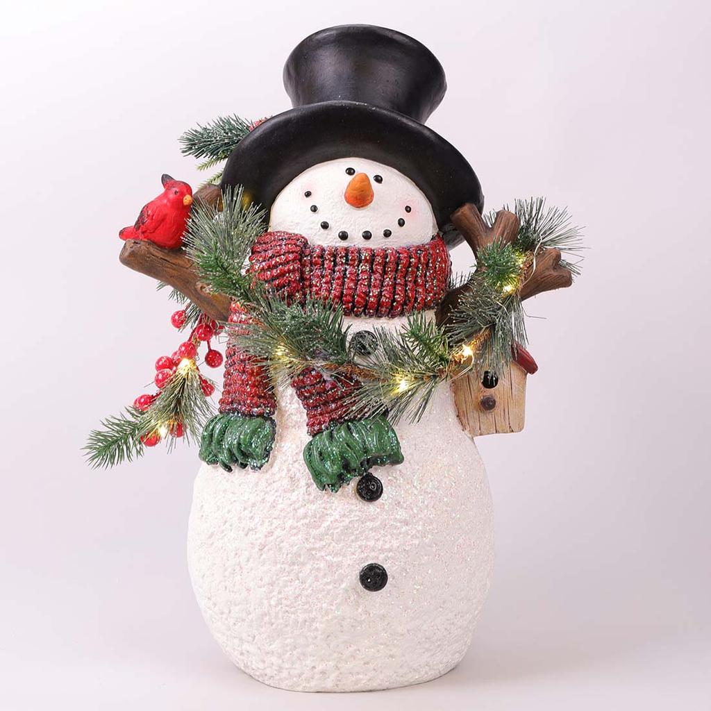 Light-Up Musical Snowman Decor with Rotating Train Elegant Christmas -  Cracker Barrel