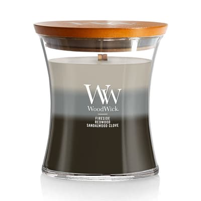 WoodWick&reg; 9.7 Oz. Warm Woods Trilogy Hourglass Jar