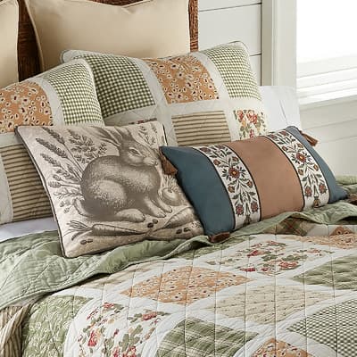 Donna Sharp Peach Rose 2 Piece Decor Pillow Set