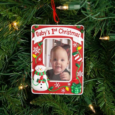 1st Christmas Photo Frame Ornament