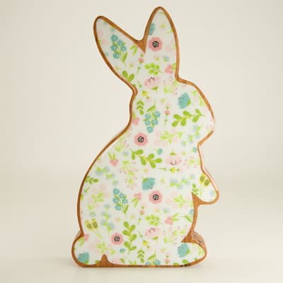 Floral Wood Bunny