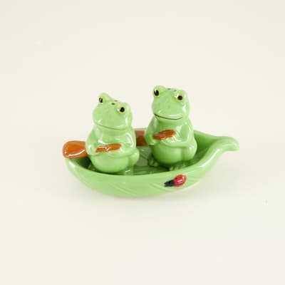 Frog Boat Salt and Pepper Set