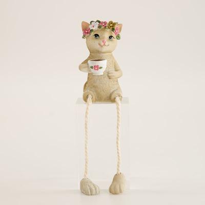 Cat Drinking Tea Sitter