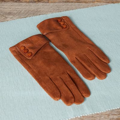 Camel Croc Cuff Gloves