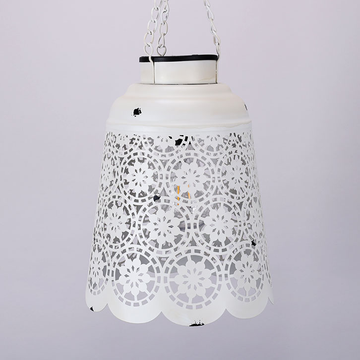 Solar Metal Hanging Light Cracker Barrel