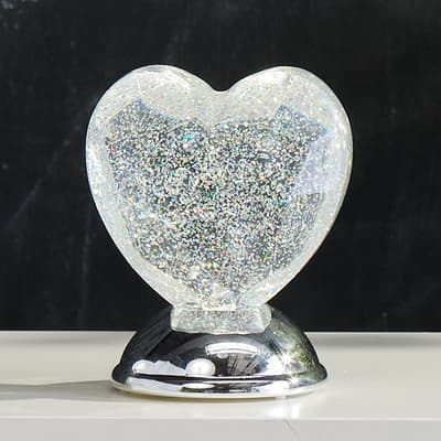 Acrylic Heart Glitter Globe