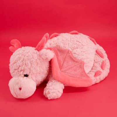 Pink Dragon Weighted Plush