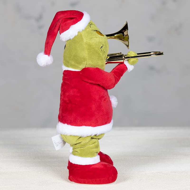 Santa playing trombone shops toy