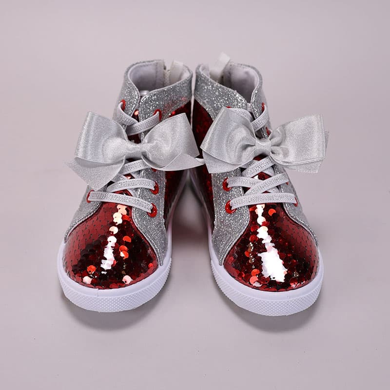 Toddler red shop glitter converse