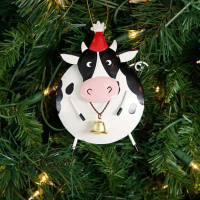 Metal Cow Ornament