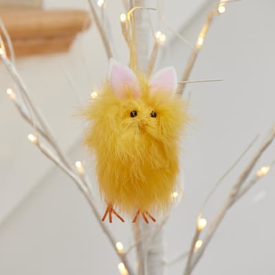 Fuzzy Chick Easter Ornament