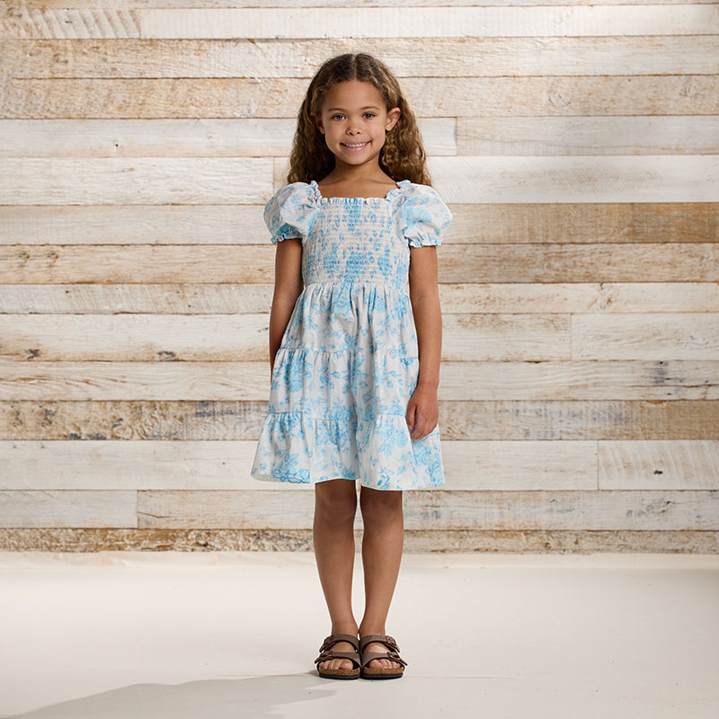Toddler Woven Floral Print Dress - Cracker Barrel