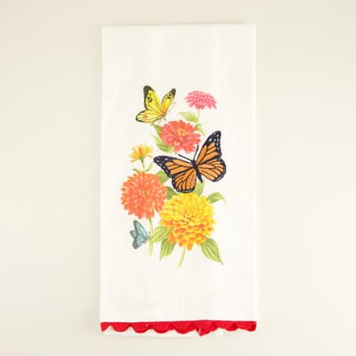 Butterflies Slub Tea Towel