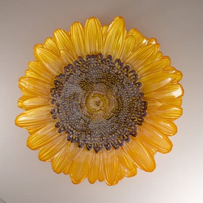 Glass Sunflower Platter