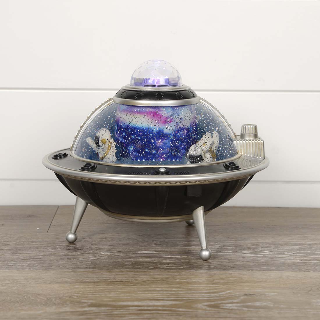 Spaceship Projector Glitter Globe Cracker Barrel
