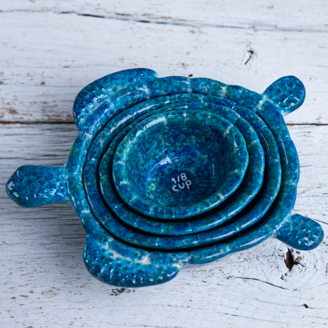 Stoneware Turtle Measuring Cups Set of 4 Cracker Barrel