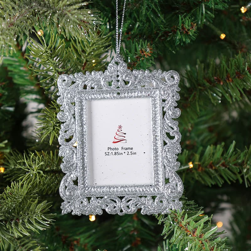 Silver picture deals frame ornaments