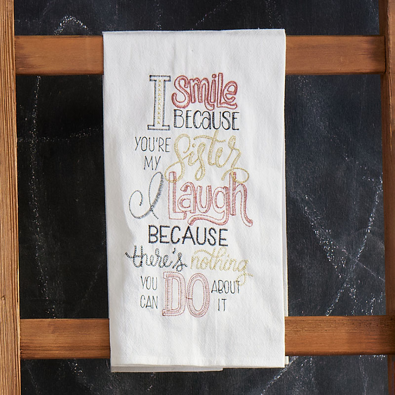 Cracker Barrel Sisters Embroidered Flour Sack Towel - Thumbnail 2