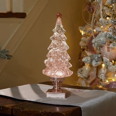 Golden Christmas Tree Snow Globe, Handbags & Accessories