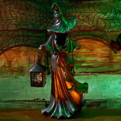 Witch with LED Lantern