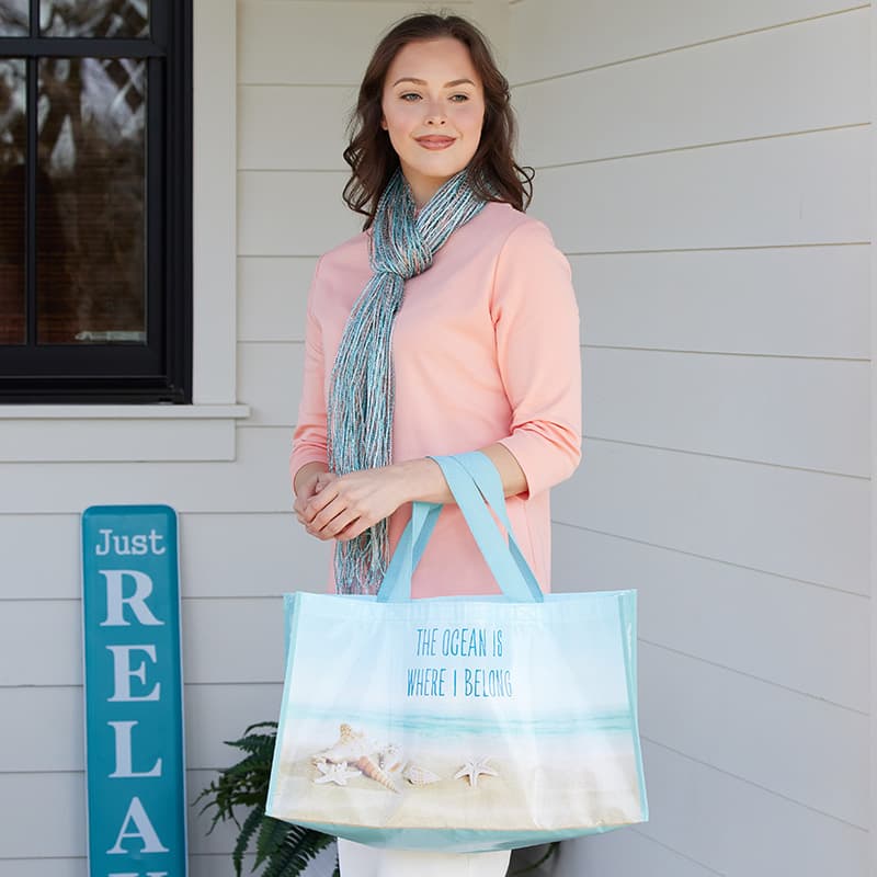 Ocean Where I Belong Extra Large Tote Cracker Barrel