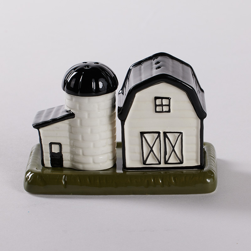 Barn and Silo Salt and Pepper Set Horse Cracker Barrel