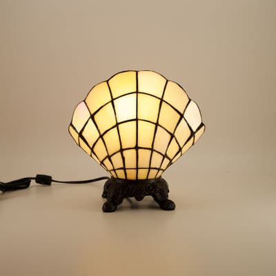 Seashell Stain Glass Accent Lamp