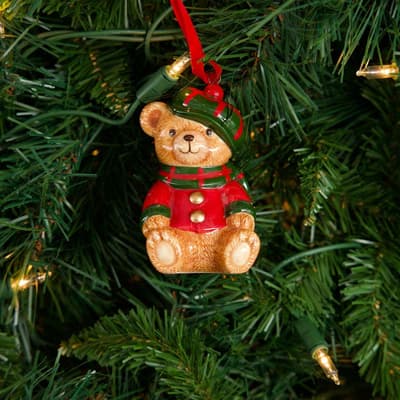 Ceramic Boy Teddy Bear Ornament