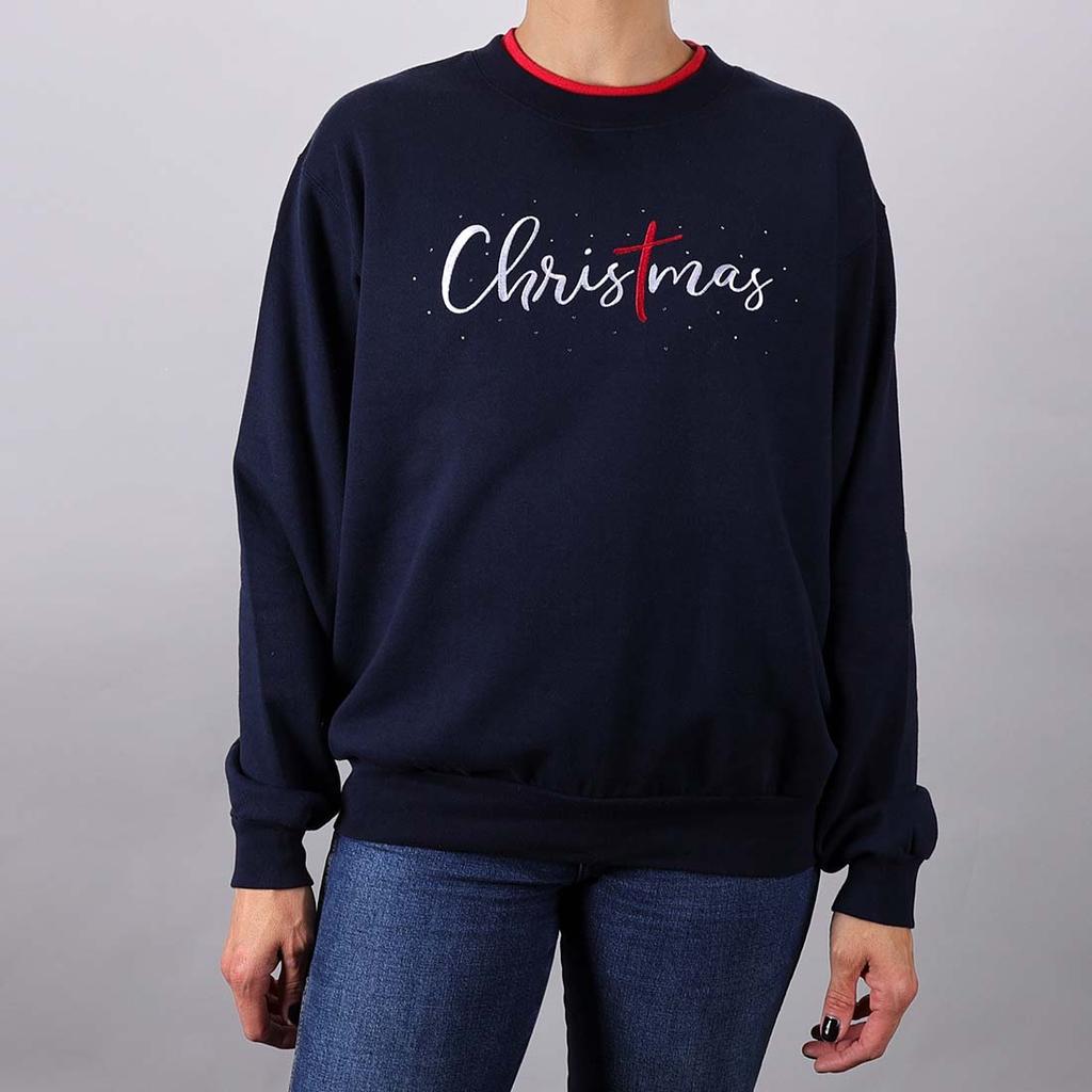 Christmas Script Pullover Sweatshirt Cracker Barrel