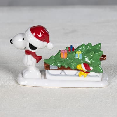 Snoopy with Sled Salt And Pepper Set