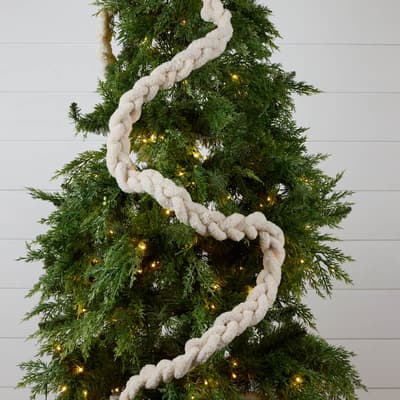 6 inch Braided Chenille Garland