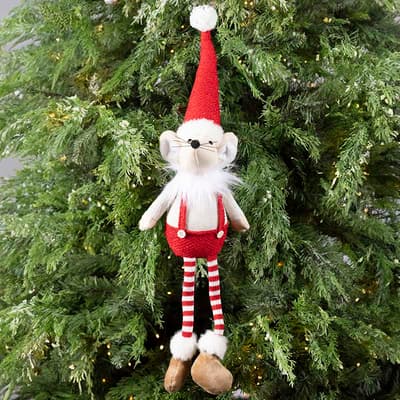 Fabric Posable Mouse Ornament - Boy