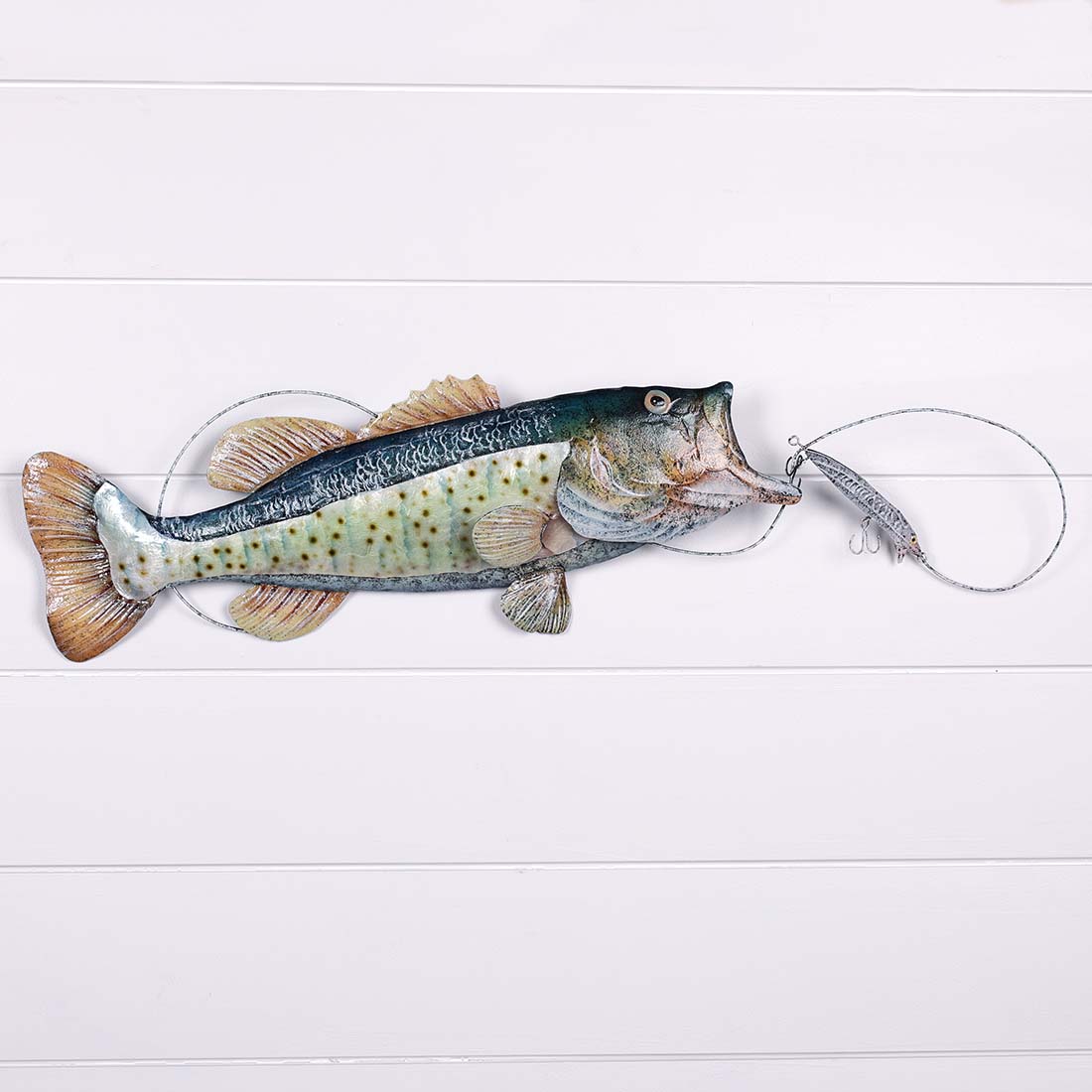 Metal Bass Fish Wall Decor Cracker Barrel