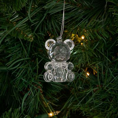 Clear Teddy Bear Ornament