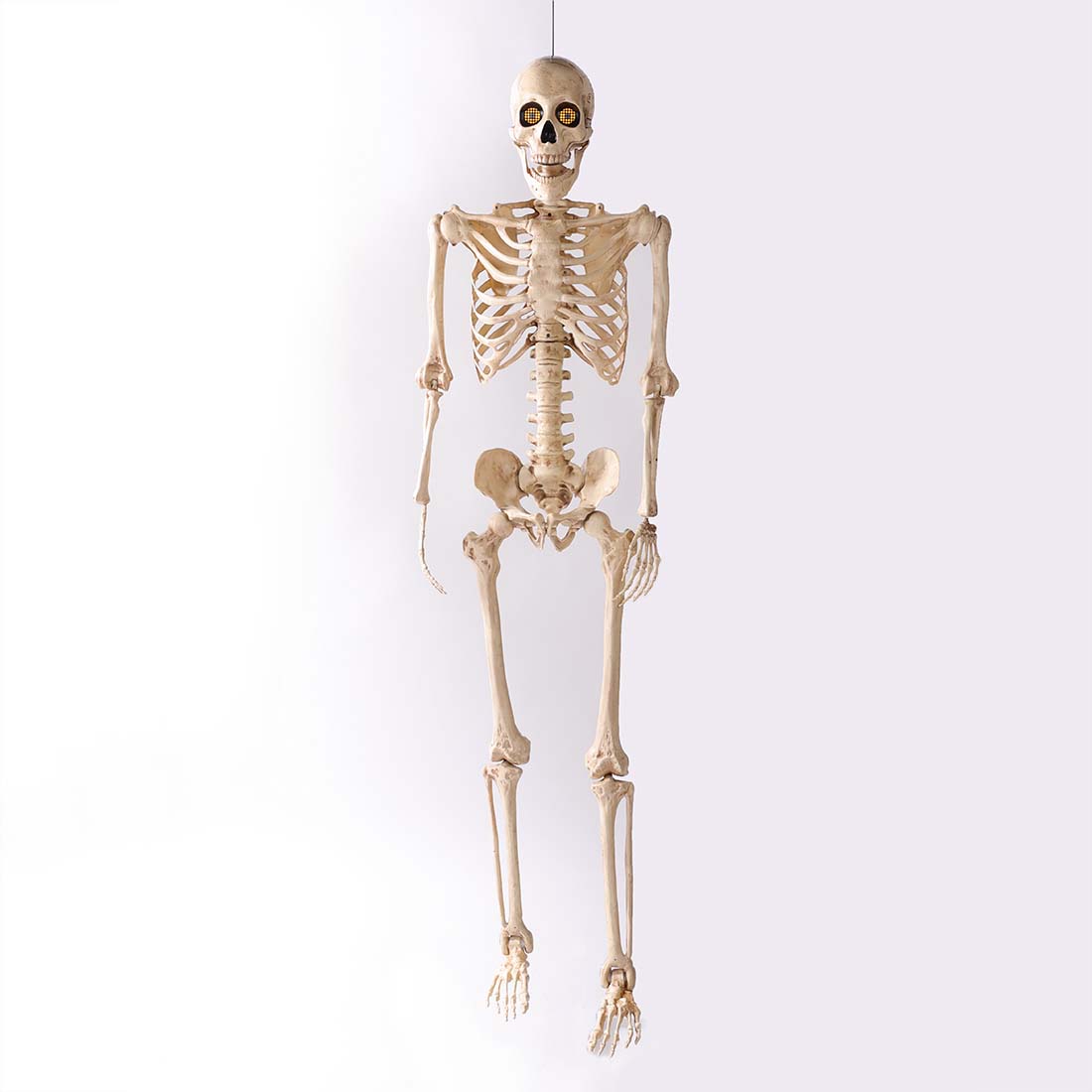 5' Skeleton with Digital hot Eyes Halloween Cracker Barrel